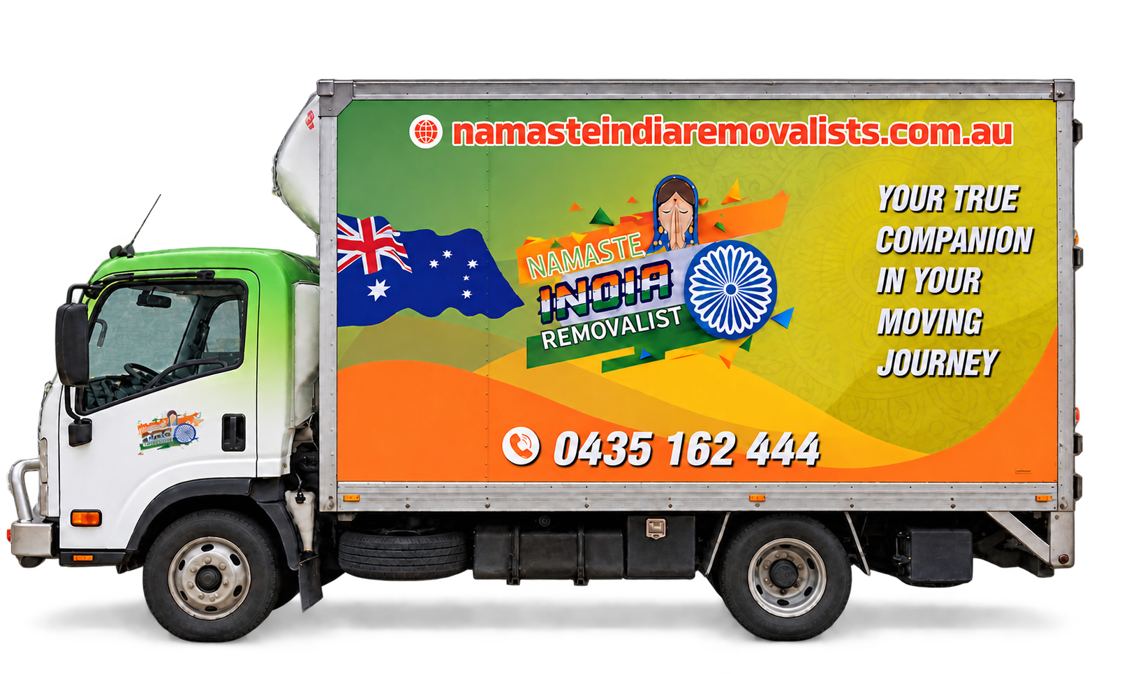 Namaste India Removalists branded moving truck for house moves
